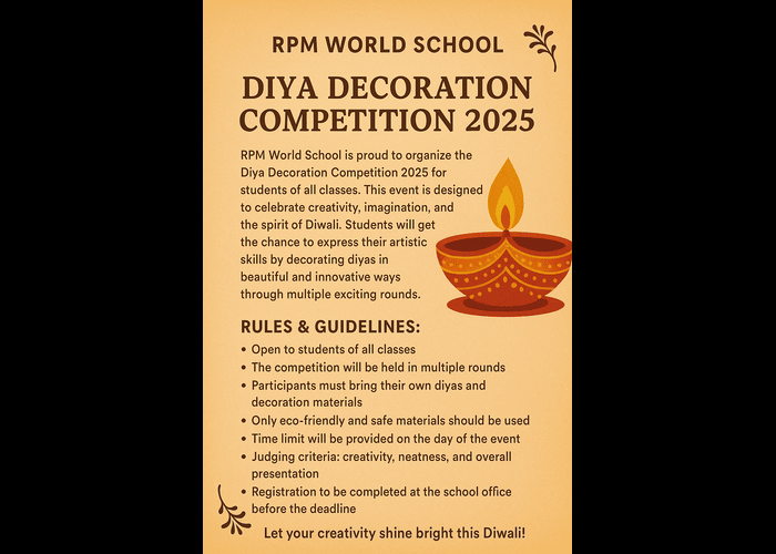 DIYA DECORATION COMPETITION 2025